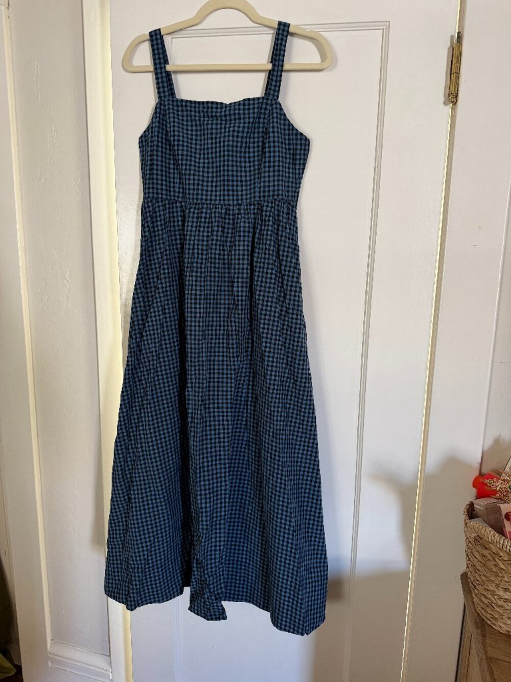NWT Marine Layer Blue Gingham Dress, sz S - Picture 4 of 7